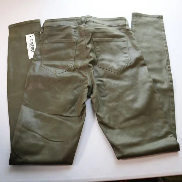 NEW L'Agence MargueriteHigh-RiseHunter CoatedJeans size 25 NWT